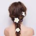 12Pcs White Hawaiian Plumeria Flower Hair Clip Set - Foam Hair Pins for Beach Wedding Party (2.4 Inch) - Buy Online on GoSupps.com