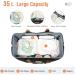 Lekebaby Baby Changing Bag Nappy Tote Diaper Bag with Storage | Messenger Bag for Mom and Dad | Black - Buy Online on GoSupps.com