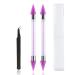 Nail Rhinestones Picker Dotting Pen Upgrade Dual-Ended Wax Pencil For Rhinestones with 1 Tweezers Nail Art Tools Set for Nail Art DIY Decoration