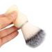White Barber Duster Brush Easy Cleaning Neck Duster Brush with Curved Handle Face Duster Brush for Hair Cutting Portable Compact Barber Brush for Broken Hair Beard Removal