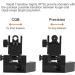 MAGORUI Fiber Optics Iron Sights  Low Profile 45 Degree Front and Rear Backup AR Sights  All Metal Construction Two Aperture Sight with Red and Green Dots for Picatinny and Weaver Rail - Buy Online on GoSupps.com