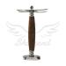 Men's Shaving & Grooming Set | Double Edge Safety Razor Synthetic Hair Brush Wooden Stand - Perfect Gift for Gentlemen - Buy Online on GoSupps.com
