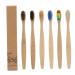 MARMERDO Oral Health Bamboo Toothbrushes Natural Toothbrush Soft Bristles Disposable Travel Wooden Set Gentle Reminder 12 Pack