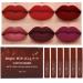 evpct 6Pcs Long Lasting Dark Red Black Matte Liquid Lipsticks Set 24 labiales matte mate larga duracion 24 horas originales DNM Matte Lipstick Long Lasting 24 Waterproof Lip Stain for Black Women 02 0.96 Fl Oz (Pack of 1...