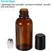 PATIKIL 30mL Roller Bottles 3 Pack Amber Glass Essential Oil Roller Ball Black Caps Refillable Sample Containers Brown - Buy Online on GoSupps.com