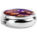 Cute Owl Family Portable Metal Pill Box - Round Mini 3-Compartment with Hinged Fastening | Travel Essential for Small Pills - International Shipping Available - Buy Online on GoSupps.com
