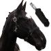 Halter for horses with rope |Leading knitting horse halter |Haler pony thoroughbred full X-Full with rope (black warm blood) black warm blood