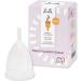 Livella |Menstrual cup in transparent (size L) |For comfortable period hygiene |Menstrual cup as a sustainable alternative to tampons & binding |Perioda cup including storage bag