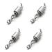 Zpsolution Screw Locking Magnetic Necklace Clasps Safety Magnetic Jewelry Clasps and Closures 6mm Silver