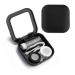 Sibba Contact Lens Cases with Mirror Contact Lens Holder Mini Box Container Portable Contact Lens Soaking Case with L and R Caps for Travel Black
