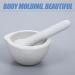 60MM Porcelain Mortar and Pestle Set with Pour Spout - Ceramic Pill Crusher for Easy Medication Grinding - Buy Online on GoSupps.com