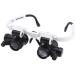 Headheld Magnifying Glass with Light 2 Group Replaceable Lens 8X 23X Hd Identification Engraving Tool Watch Repair Binocular Glasses Hands Free Magnifier