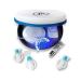 GLO Science  GLO Classic Brilliant Teeth Whitening Device Kit with Patented Warming Mouthpiece and Blue LED Light Technology  Designed for Sensitive Teeth, White Device