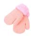 Baby Toddler Furry Winter Gloves Cold Weather Warm Knit Magic Mittens Kids Insulated Snow Warm Gloves with Fleece Lining for Baby Girls Boys 0-3 Years Gift Pink