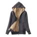 Ronony women long autumn winter fleece jacket coat plush plush jacket plush jacket fleece jacket fleecemantel winter coat autumn jacket winter jacket hooded hooded jacket xl 1#gray