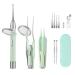 LED Ear Wax Removal Kit Prevent Scratching Clear View with Wide Handle Built in Led Light Clear View for Children Light Green