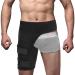 Hip Thigh Brace Adjustable Groin Wrap fits Right Left Leg Women Men Compression Thigh Support Brace for Sciatica Nerve Pain Relief Recovery Rehab black