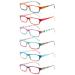COJWIS 6 pack reading glasses blue light filter glasses for women spring hinge reading aid glare-free UV glasses reading glasses multicolored 1.5 x