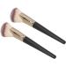 Contour Brush Pack of 2 Facial Shadow Brushes Soft Fiber Show Brush Makeup Powder Brush with Wooden Handle for Salon Travel - Buy Online on GoSupps.com
