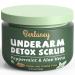 Body Scrub and Armpit Detox Scrub 8.8 oz with Peppermint  Aloe Vera and Walnut Shell Powder  Underarm Scrub Helps on Removing Odor  Deep Cleanse & Exfoliating  for Legs  Knee  Feet  Hands Whole Body
