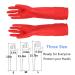 YSLON Rubber Cleaning Gloves - Waterproof Dishwashing Gloves (3 Pairs Red M) | Reusable Kitchen Essential - Buy Online on GoSupps.com