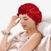 THXSILK 100% Mulberry Silk Sleep Cap for Women - Red - 9.8*9.8 - Buy Online on GoSupps.com