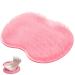 Foot brush W scher Massager shower with suction cup silicone non -slip silicone massage pad footwear foot W scher Bath massage pad for body foot bath (pink)