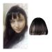 Bangs Clip in Bangs Fake Invisible Synthetic Bangs Front Fringes One Piece Straight Clip in Hair pieces Hair Extensions 3D-neat Flat Air Bangs Fake Hair Accessories for Women Curved Bangs for Daily 1 pcs K20 2#
