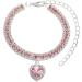 Clicitina Cat Collar & Dog Hinge Chain - Metal Necklace for Small & Medium Dogs | Anti-Coat Chain Pet Accessories - Qin99 (Pink S) - Buy Online on GoSupps.com