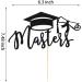 Arthsdite 1Pc Masters Cake Topper 2024 Graduation Cake Topper Congrats Grad Cake Decorations Masters Graduation Party Decorations Supplies - Black Glitter Black Masters Cake Topper - Buy Online on GoSupps.com