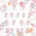 24PCS White Tip Gradient Pink Press On Nails - Medium Square & Glitter Designs - Full Cover Acrylic False Nails for Women & Girls - Buy Online on GoSupps.com