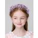 IYOU Princess Pearl Headband Purple Flower Communion Headpiece Birthday Bridal Wedding Hair Accessories for Girls - Buy Online on GoSupps.com