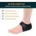 Plantar Fasciitis Relief Heel Cups for Men & Women | Shock Absorption Heel Cushions & Protectors for Heel Pain Spur & Cracked Heels - Sizes W 6-9.5 / M 5-8.5 - Black - Buy Online on GoSupps.com