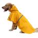 NACOCO Large Dog Raincoat Adjustable Pet Water Proof Clothes Lightweight Rain Jacket Poncho Hoodies with Strip Reflective (XL, Yellow) X-Large (Pack of 1) Yellow