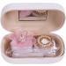 RURAUOGR Cute Flower Design Contact Lens Case & Glasses Travel Kit - White Pearl Inlay | Shop Now! - Buy Online on GoSupps.com