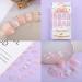 Sethexy French Short Pink Sparkle False Fingernails - 24 Glossy Acrylic Nail Tips with Glue for Women & Girls - Buy Online on GoSupps.com
