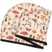 Hair Towel Wrap - Quick Drying Hair Turban with Button | Retro Autumn Mushrooms Design - Buy Online on GoSupps.com