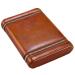 Cigar Humidor in Cedar Wood Travel Waterproof Cigar Case Portable Cigar Travel Leather Humidor Box Brown