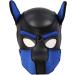 YiQin RWSX Dog Mask Soft Latex Pet Play Dog Mask with Ears Puppy Mask Removable Mouth Suitable for Halloween Holiday Party L Blue - Buy Online on GoSupps.com