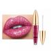 ZITIANY Glitter Liquid Lipstick Colorful Diamond Shiny Long Lasting Lipstick Non-Stick Cup Smooth Soft Liquid Lip Glaze Gift for Women Girls 02# 1 Fl Oz (Pack of 1)