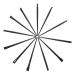 Mipcase 12pcs Eyeliner Brush Eye Shadow Brush Ladies Suits Eyeliner Fine Angled Eyeshadow 15.5x1.2x0.6cm Black