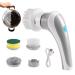 Bathroom Scrubber Electric - Cordless Rechargeable Cleaning Brush with 3 Replaceable Brush Heads Shower Scrubber for Bathroom Tub Floor Car and Tile Scrubber Suanq