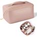 Aucuu Premium PU Cosmetic Travel Bag - Large Capacity & Waterproof - Dark Pink-2 - Buy Online on GoSupps.com