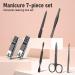 Professional 7-Piece Stainless Steel Manicure Set for Women - Nail Clippers & Pedicure Kit with Travel Case - Buy Online on GoSupps.com