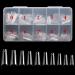 500PCS Half Cover Coffin Nail Tips - Acrylic Nail Tips  krofaue 10 Size Clear Ballerina Nail Tips  Half Cover Acrylic False Nail Tips With Box for Nail Tips Art Salons and Home DIY (Clear)