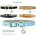 XFENTECH 3-Piece Cat Collar Set - Durable PU Neck Bands with Metal Buckle & Bell - Khaki Brown Black - Buy Online on GoSupps.com