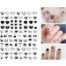Valentine's Day Nail Art Stickers - Self-Adhesive Black Heart Lover Design - 8 Sheets - Buy Online on GoSupps.com