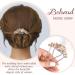 Bohend Rhinestone Hair Comb Crystal Hairpieces Wedding Bun Comb Hair Styling Accessories for Women and Girls (2) - Buy Online on GoSupps.com
