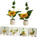 Zerodeko 2pcs Potted Sunflower Artificial Plants Indoor Greenery Houseplants Artificial Sunflower in Pots Fake Bonsai Plants Faux Sunflower Potted Ceramics Ornaments - Buy Online on GoSupps.com