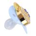 Soft Touch Silicone Baby Pacifier 6-18 Months | Bling Anti-Static Design | Newborn Essentials - M Blue - Buy Online on GoSupps.com